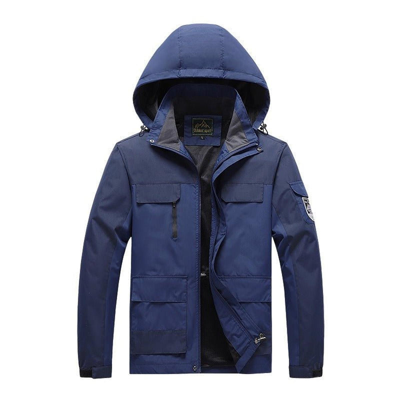 Windproof Breathable Utility Jacket With Pockets