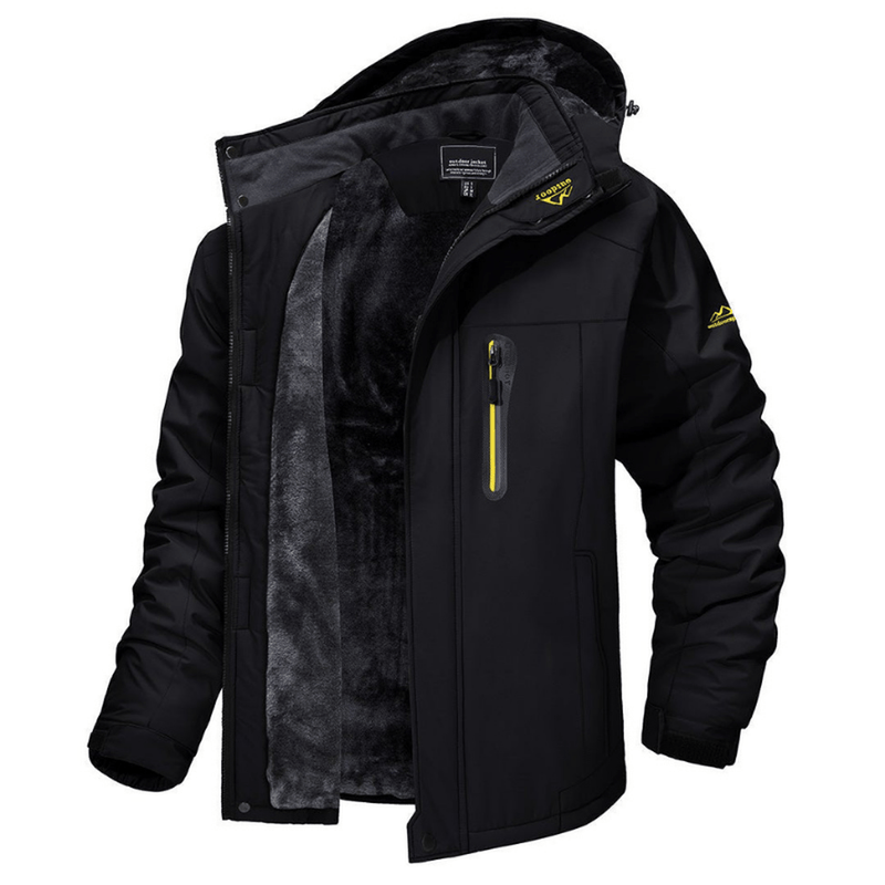 Windproof Colour Block Jacket for Winter Wear