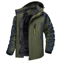 Windproof Colour Block Jacket for Winter Wear