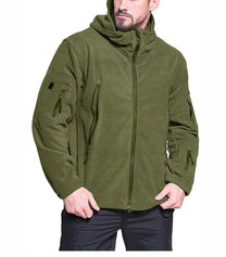 Windproof Full Zip Fleece Jacket For Men