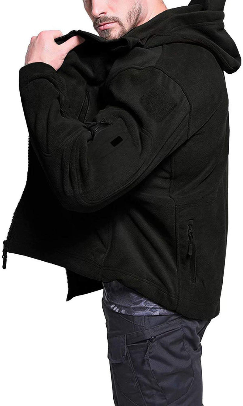 Windproof Full Zip Fleece Jacket For Men