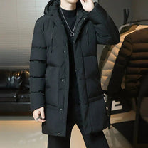 Windproof Quilted Hooded Jacket For Men