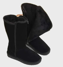 Winter Sheepskin Lined Waterproof Suede Women&#39;s Boots