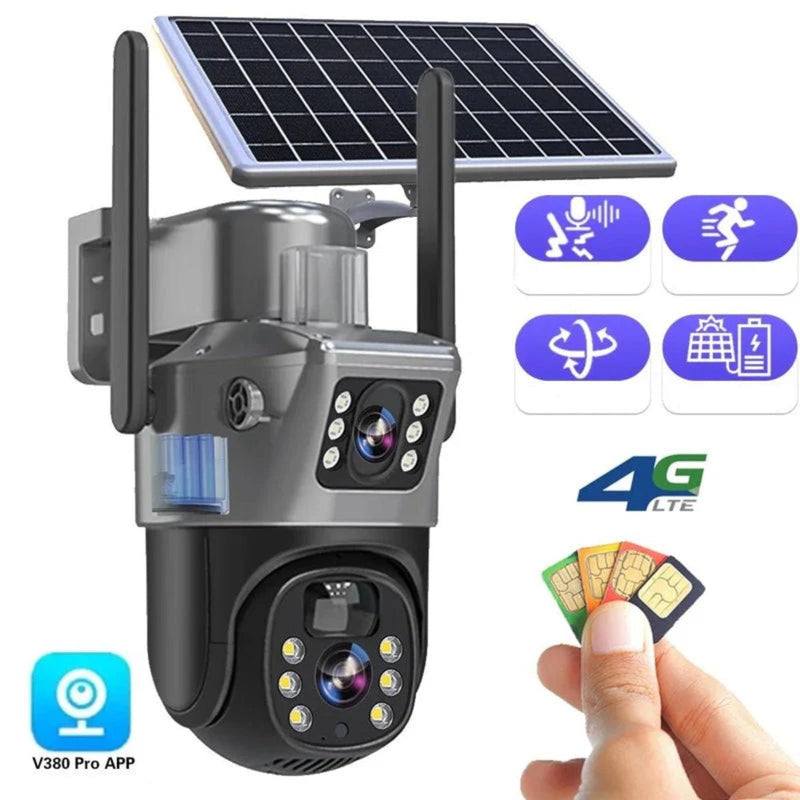 Wireless Security Camera with Solar Panel - DualGuard 4K