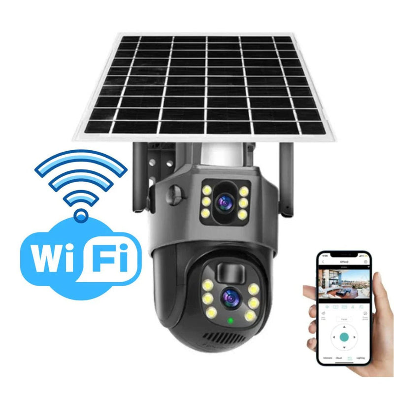 Wireless Security Camera with Solar Panel - DualGuard 4K