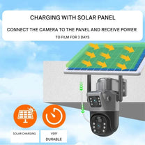 Wireless Security Camera with Solar Panel - DualGuard 4K