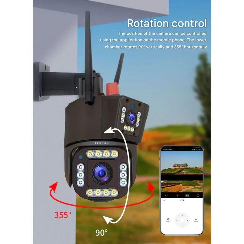 Wireless Security Camera with Solar Panel - DualGuard 4K