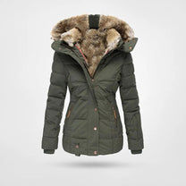 Women&#39; s Winter Jacket With Fleece Lining And Hood