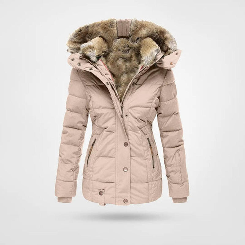 Women&#39; s Winter Jacket With Fleece Lining And Hood