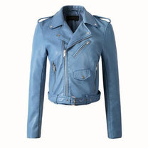 Women&#39;s Asymmetrical Zipper PU Leather Jacket