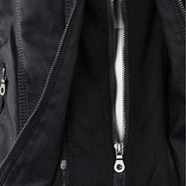 Women&#39;s Black Hooded Zip-Up Jacket