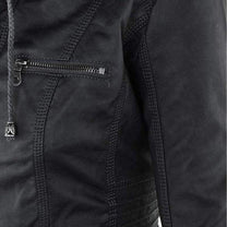 Women&#39;s Black Hooded Zip-Up Jacket