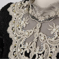 Women&#39;s Blouse With Autumn Embroidery And Lace Appliqués