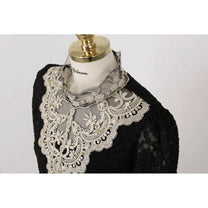 Women&#39;s Blouse With Autumn Embroidery And Lace Appliqués