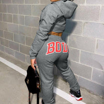 Women&#39;s Bodysuit Sweatshirt Jogging Pants Set