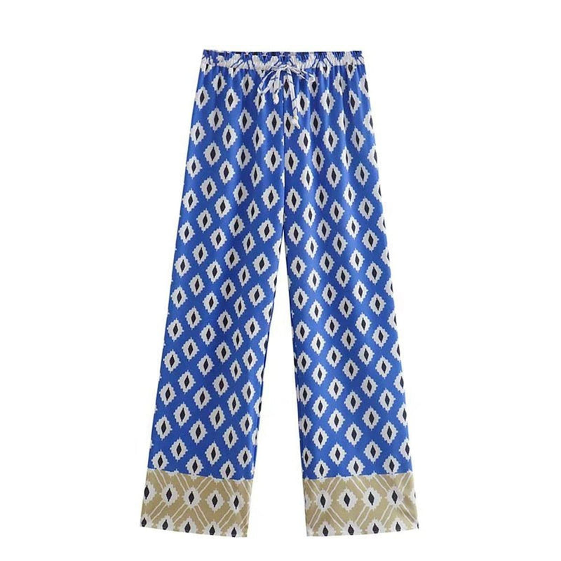 Women&#39;s Boho Matching Top and Pants Set