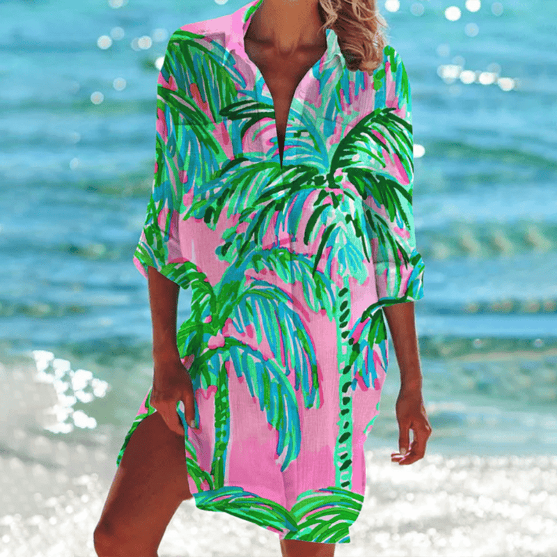 Women&#39;s Boho V-Neck Short Summer Dress