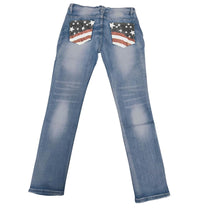 Women&#39;s Bootcut Jeans With US Flag Detail