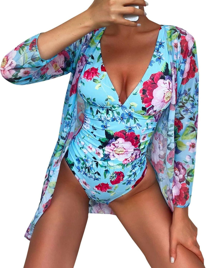 Women&#39;s Botanical Print Swimsuit With Molded Cups