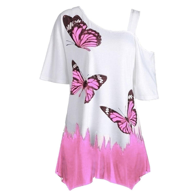 Women&#39;s Butterfly Print Lightweight Top