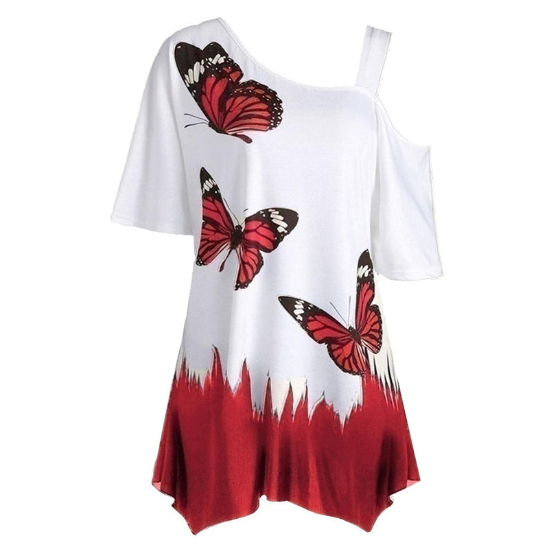 Women&#39;s Butterfly Print Lightweight Top