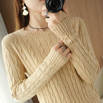 Women&#39;s Cable Knit Pullover Sweater for Winter