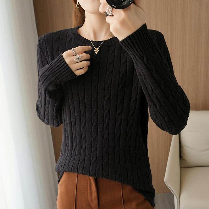 Women&#39;s Cable Knit Pullover Sweater for Winter