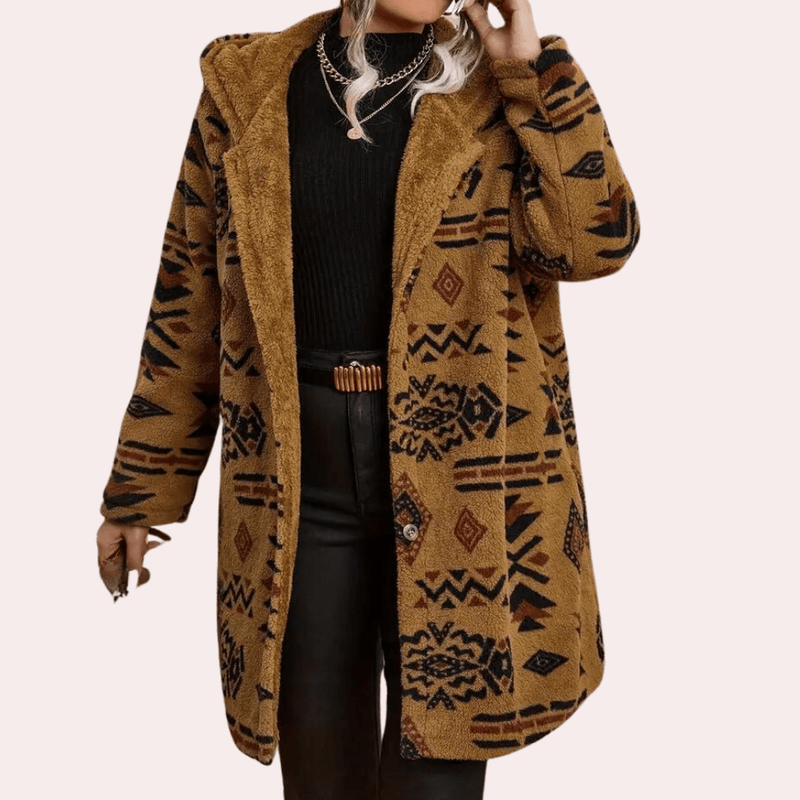 Women&#39;s Camel Hooded Winter Jacket