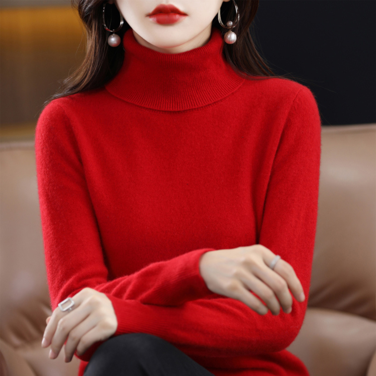 Women&#39;s Cashmere Turtleneck Sweater