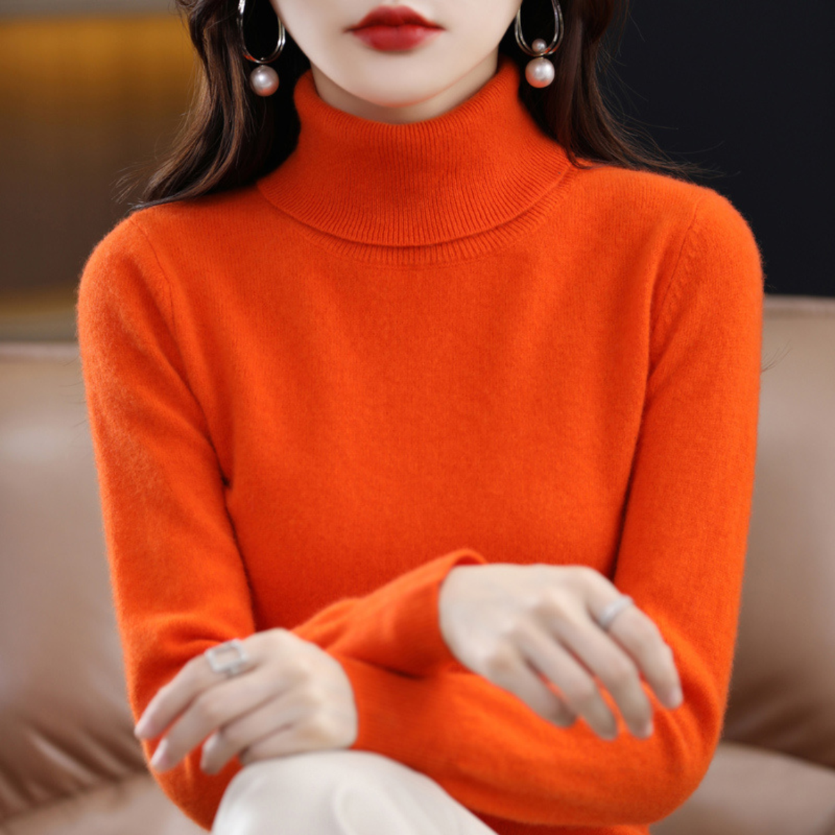 Women&#39;s Cashmere Turtleneck Sweater