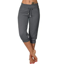 Women&#39;s Casual Capri Pants With Adjustable Waistband