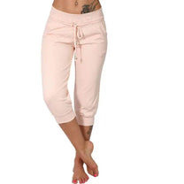 Women&#39;s Casual Capri Pants With Adjustable Waistband