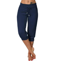 Women&#39;s Casual Capri Pants With Adjustable Waistband