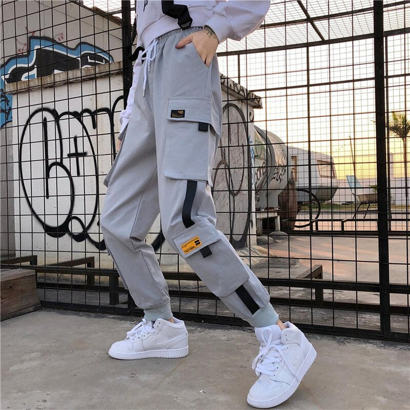 Women&#39;s Casual Cargo Pants With Adjustable Waistband