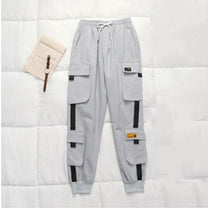 Women&#39;s Casual Cargo Pants With Adjustable Waistband