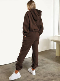 Women&#39;s Casual Jogging Pants And Pullover Set