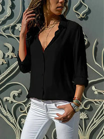Women&#39;s Chiffon Blouse Relaxed Fit