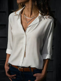 Women&#39;s Chiffon Blouse Relaxed Fit