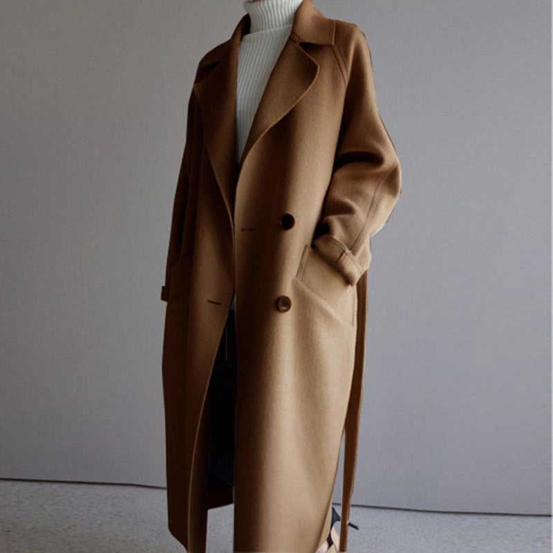 Women&#39;s Classic Belted Trench Coat