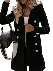 Women&#39;s Classic Trench Coat With Belt And Buttons