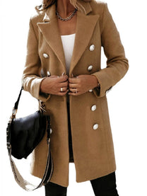 Women&#39;s Classic Trench Coat With Belt And Buttons