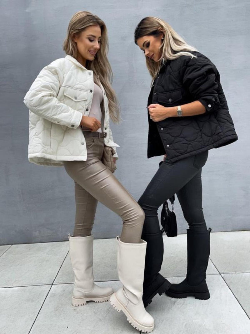 Women&#39;s Classic Versatile Jacket With Pockets