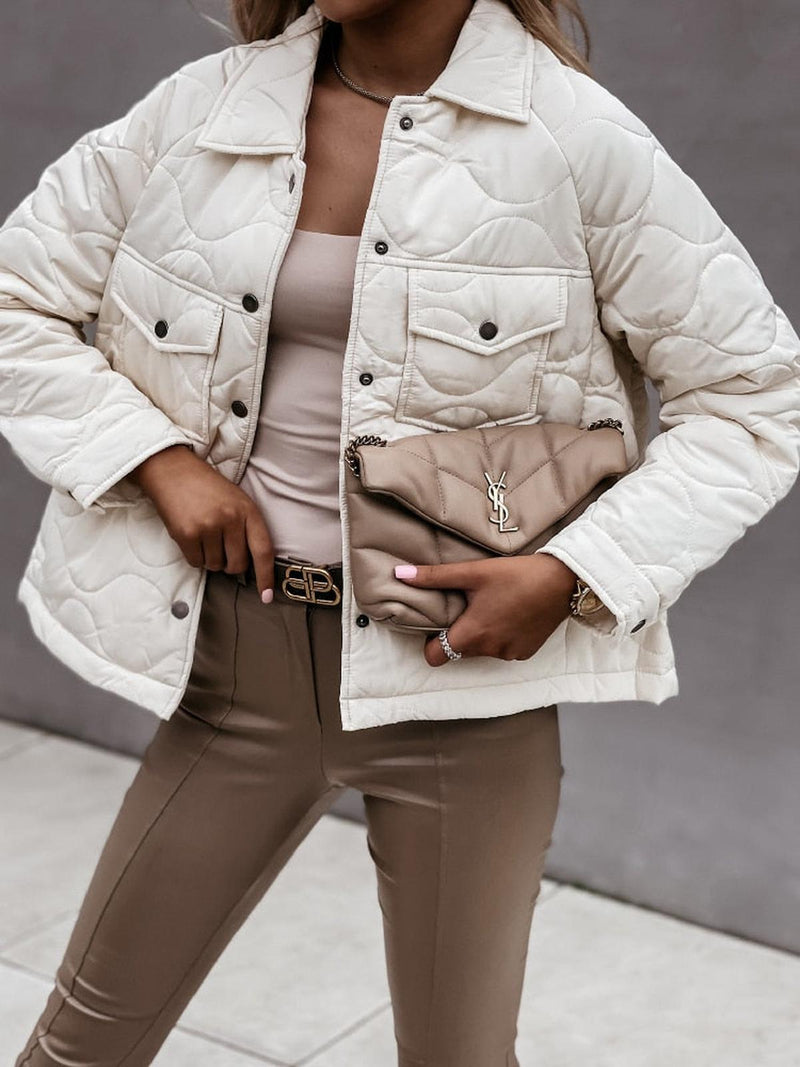 Women&#39;s Classic Versatile Jacket With Pockets