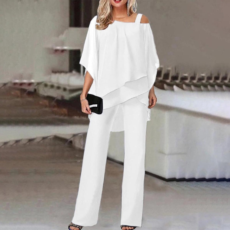 Women&#39;s Cold Shoulder Flowy 2-Piece Set