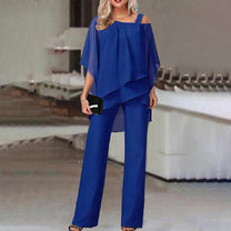 Women&#39;s Cold Shoulder Flowy 2-Piece Set