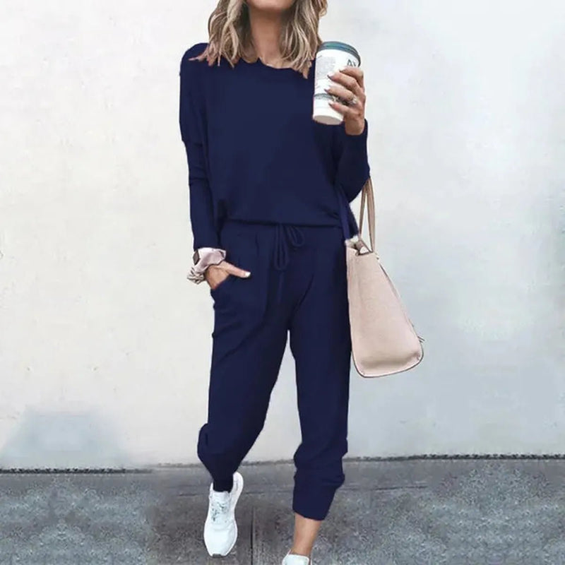 Women&#39;s Cotton Blend Relaxed Fit Loungewear Set