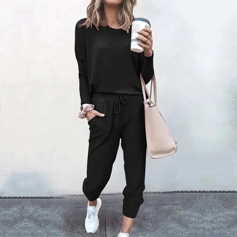 Women&#39;s Cotton Blend Relaxed Fit Loungewear Set