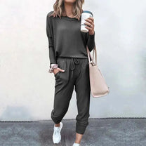 Women&#39;s Cotton Blend Relaxed Fit Loungewear Set