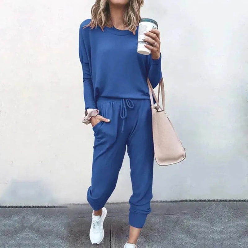 Women&#39;s Cotton Blend Relaxed Fit Loungewear Set