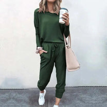 Women&#39;s Cotton Blend Relaxed Fit Loungewear Set